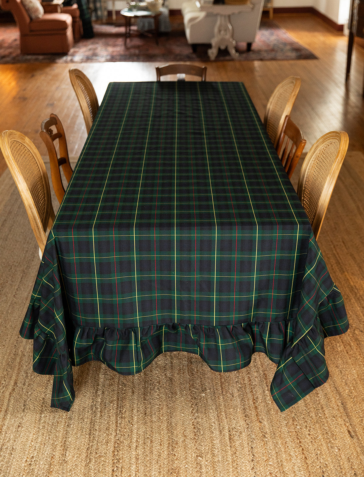The Ruffled Tartan Tablecloth
