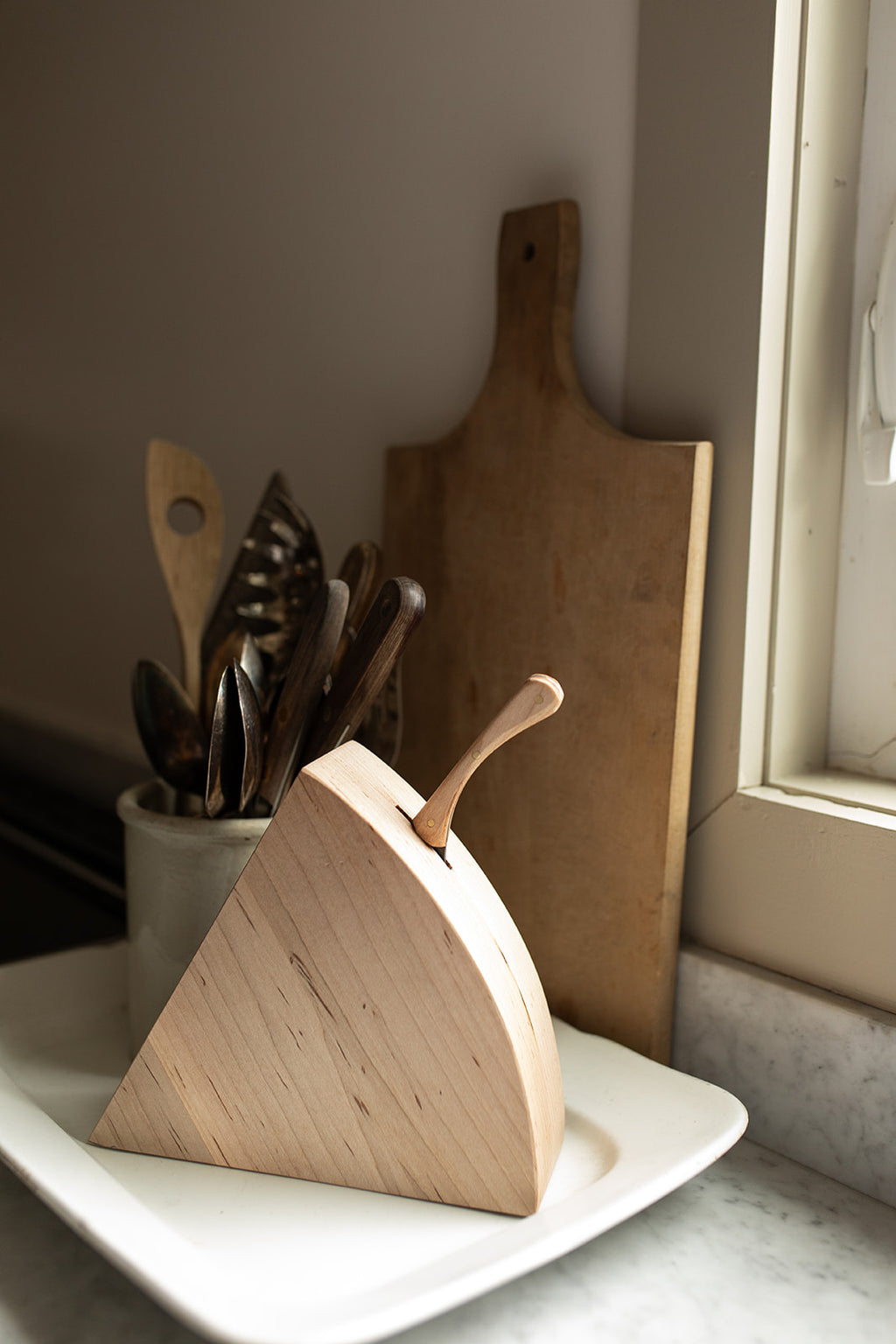 The Cheese Block with Hand-Forged Spreader