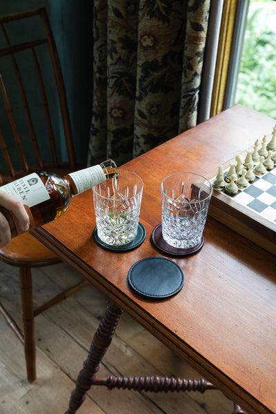 The Premium Leather Coaster Set of 4