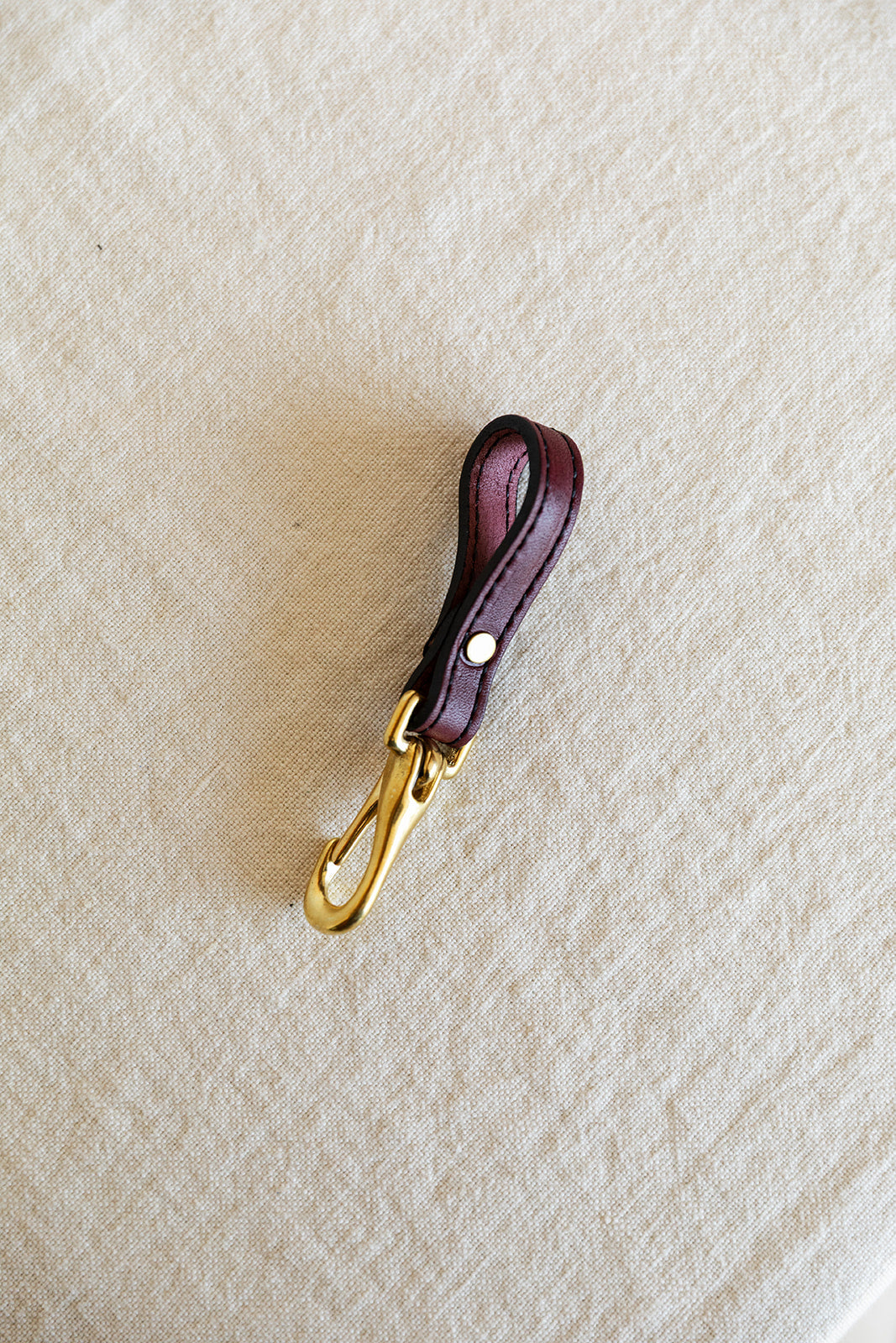 The Stitched Leather Key Fob