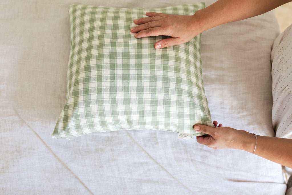 The Homespun Gingham Pillow Cover