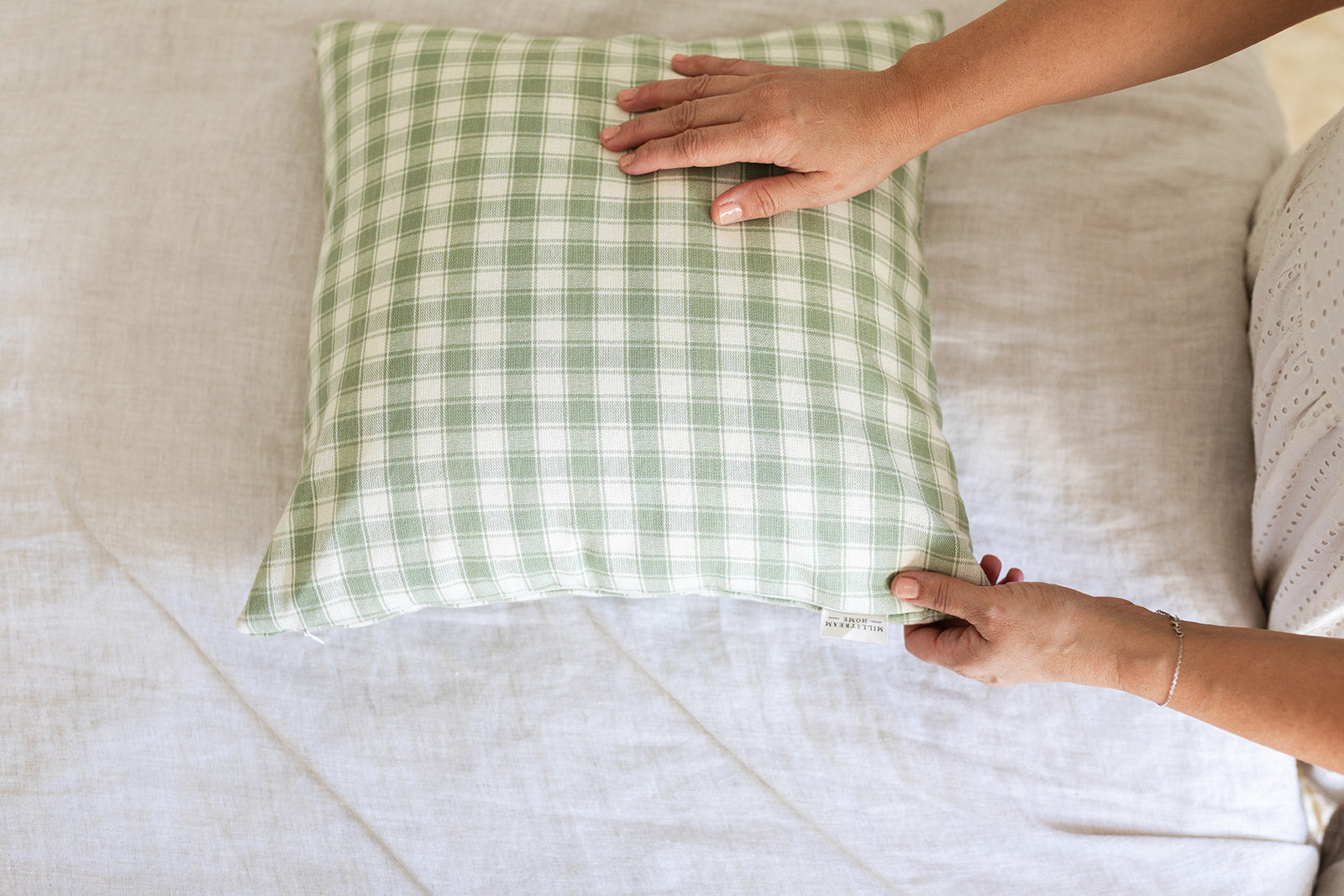 The Homespun Gingham Pillow Cover