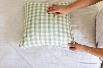 The Homespun Gingham Pillow Cover