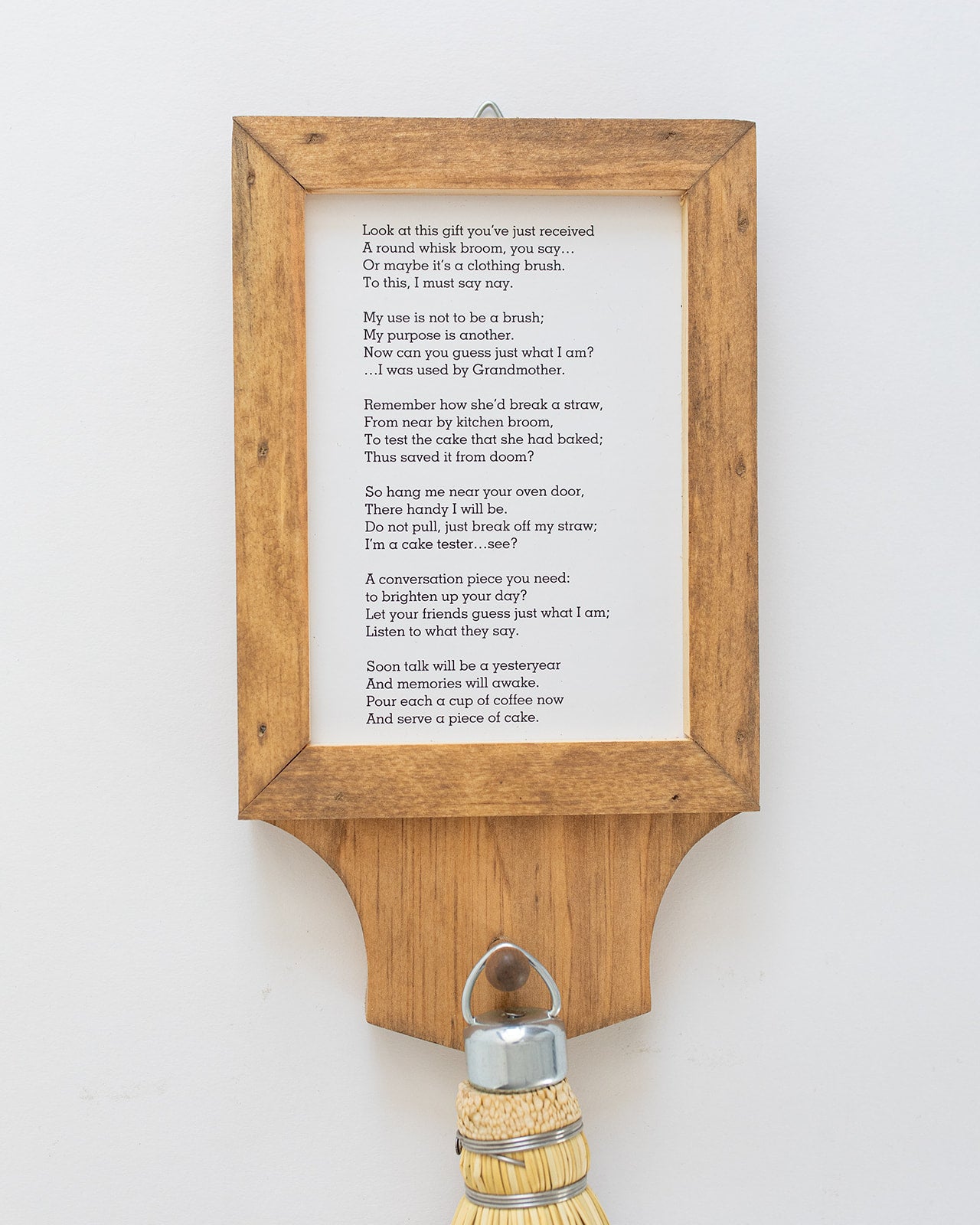 The Cake Tester Poem and Display