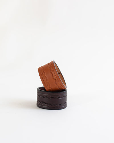 The Hand Stamped Leather Napkin Ring