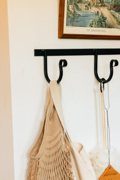 Wrought Iron Ribbon Roll Rack The Wrought Iron Rack with Hooks – Millstream Home