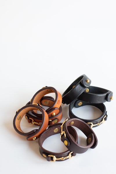 The Leather Horse Bit Bracelet