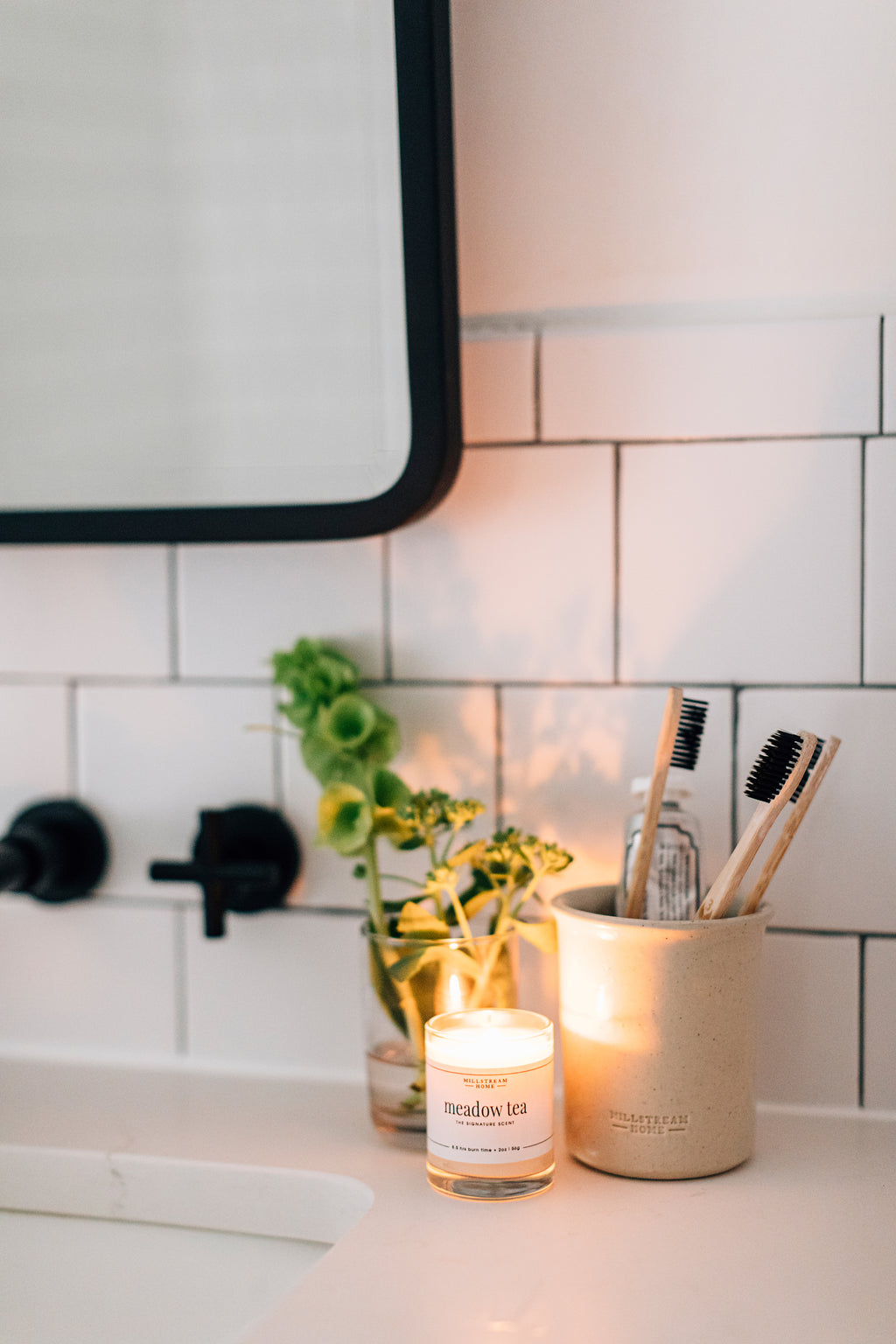 Millstream Home Cup Holding Toothbrushes and Toothpaste