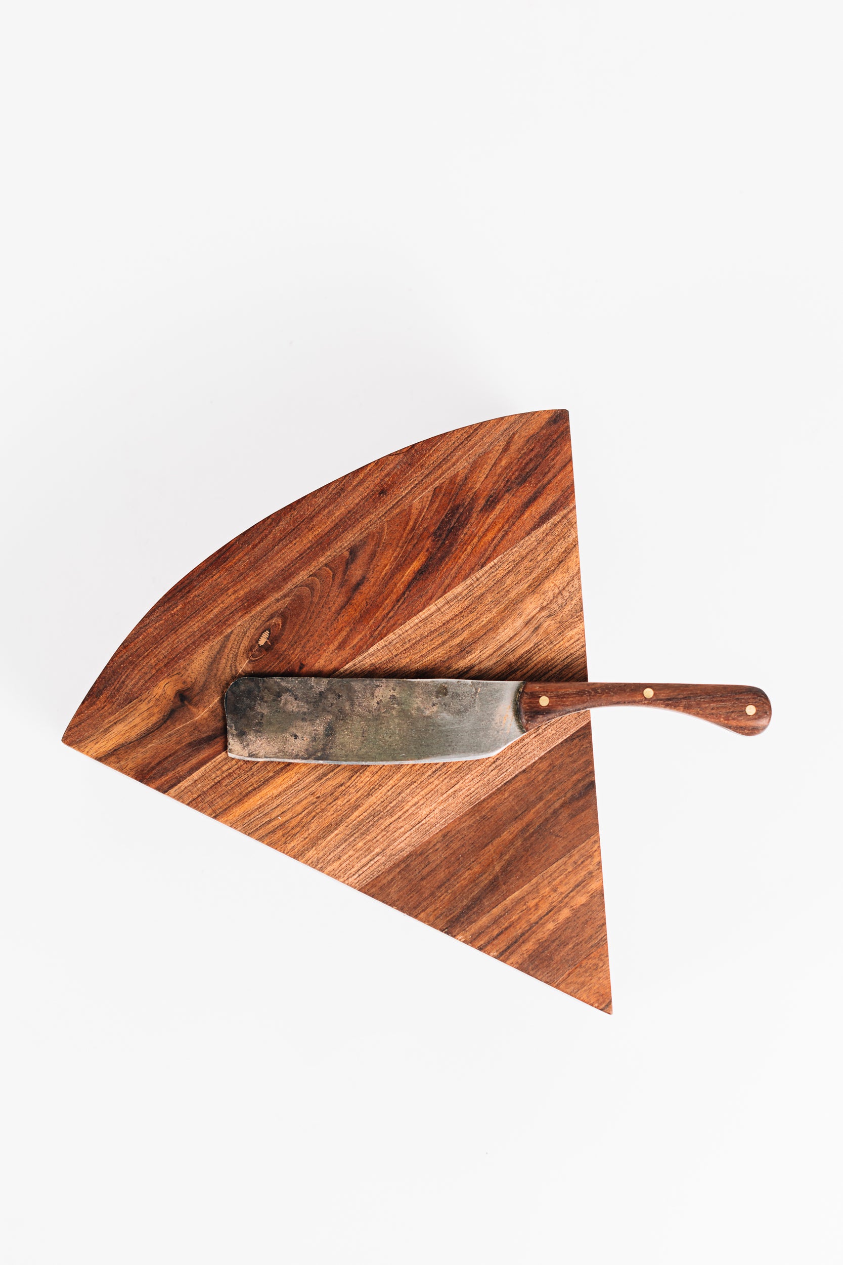 Walnut Cheese Block with Hand-Forged Knife