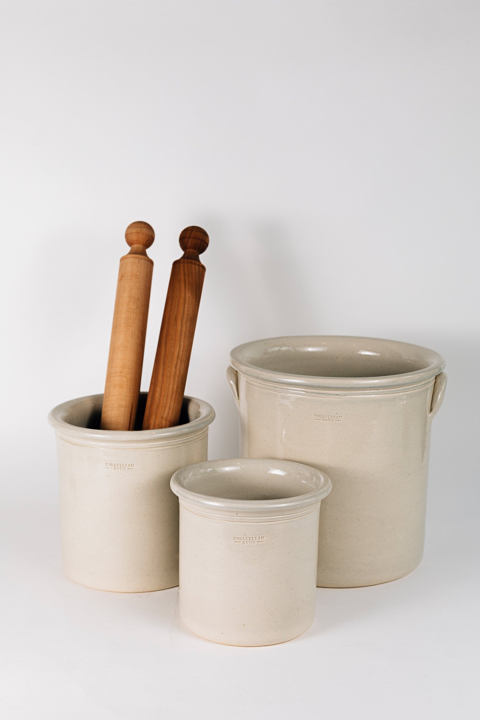 Farmhouse Crock  White Handmade Stoneware Crock – Cassandra's Kitchen